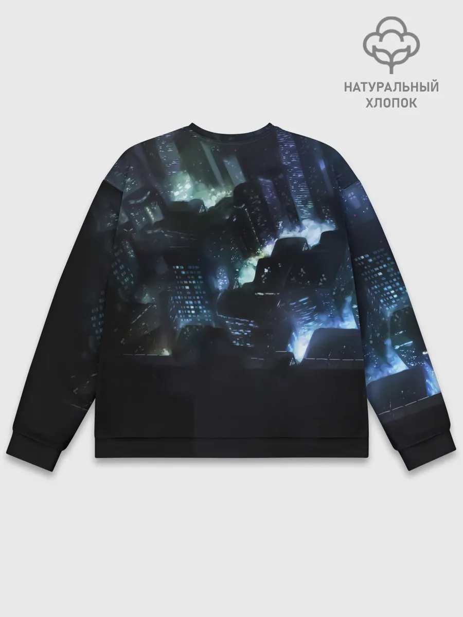 Мужской свитшот базовый / Токийский гуль ночной город