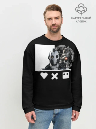 Мужской свитшот базовый / Андроид XBOT 4000