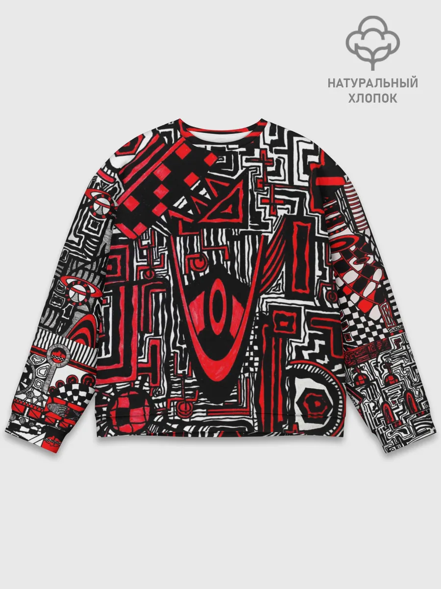 Мужской свитшот базовый / Абстрактный Узор