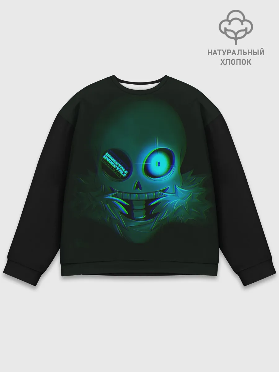 Мужской свитшот базовый / Undertale Sans | Glitch