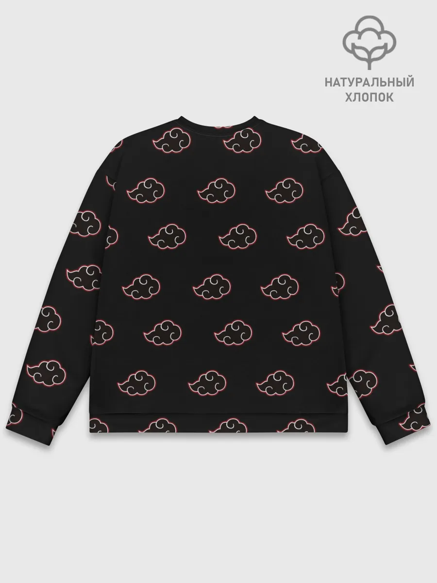 Мужской свитшот базовый / Итачи на фоне Акацуки