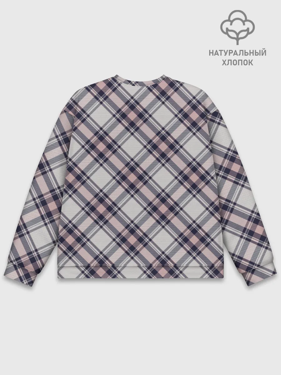 Мужской свитшот базовый / Текстура в клетку