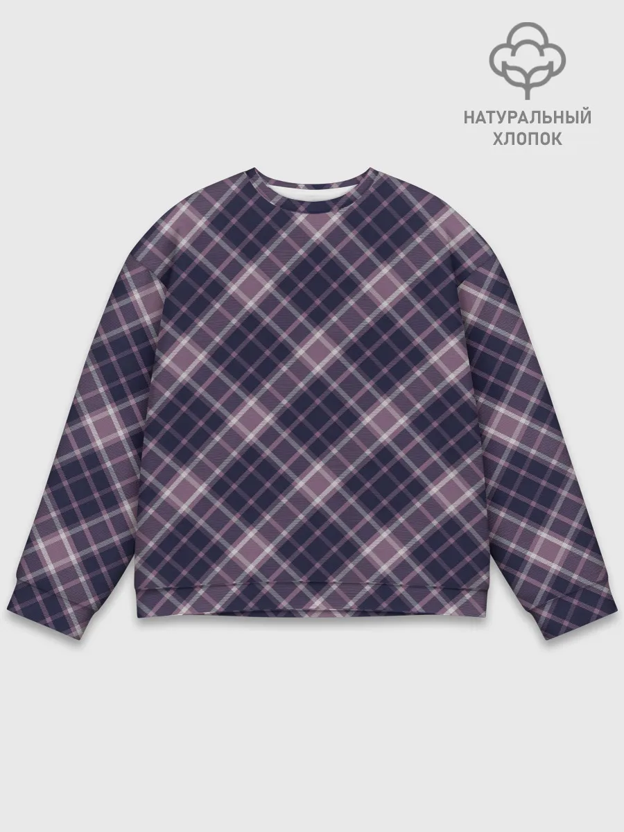Мужской свитшот базовый / Текстура в клетку