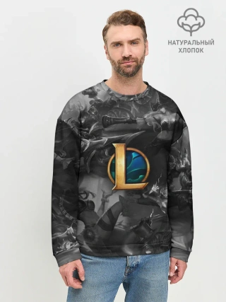 Мужской свитшот базовый / League of Legends Black&White