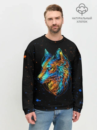 Мужской свитшот базовый / КРАСОЧНЫЙ ВОЛК