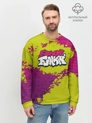Мужской свитшот базовый / Friday Night Funkin Кислотный
