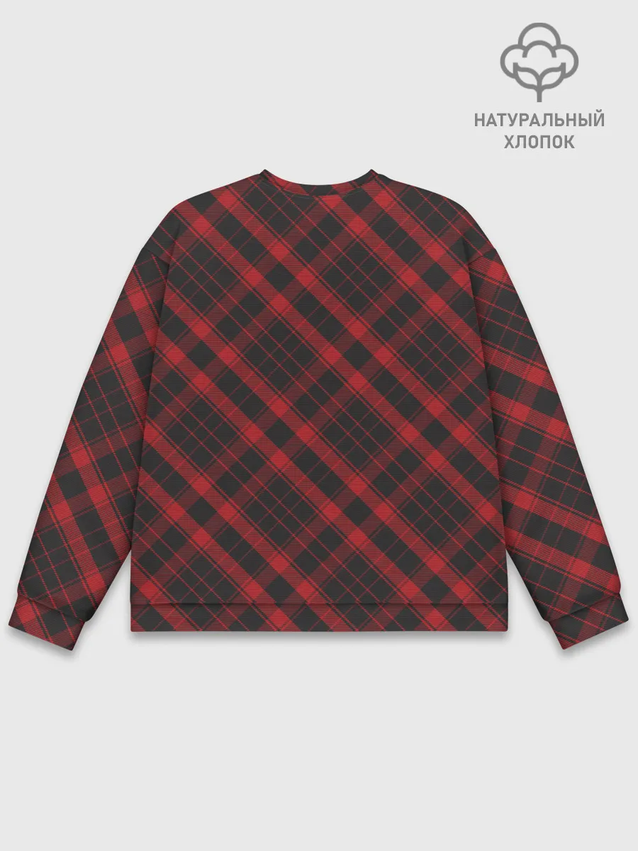 Мужской свитшот базовый / Узор в клеточку