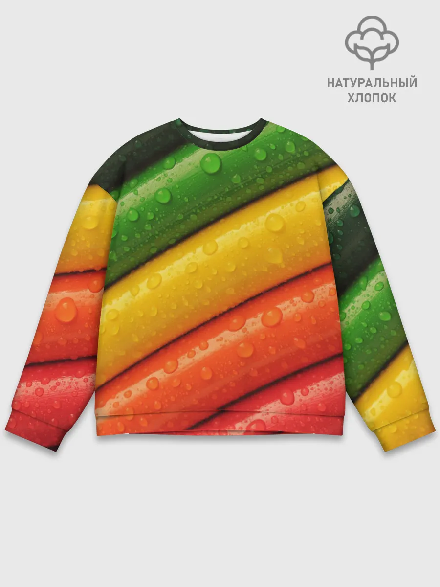 Мужской свитшот базовый / Цветные линии