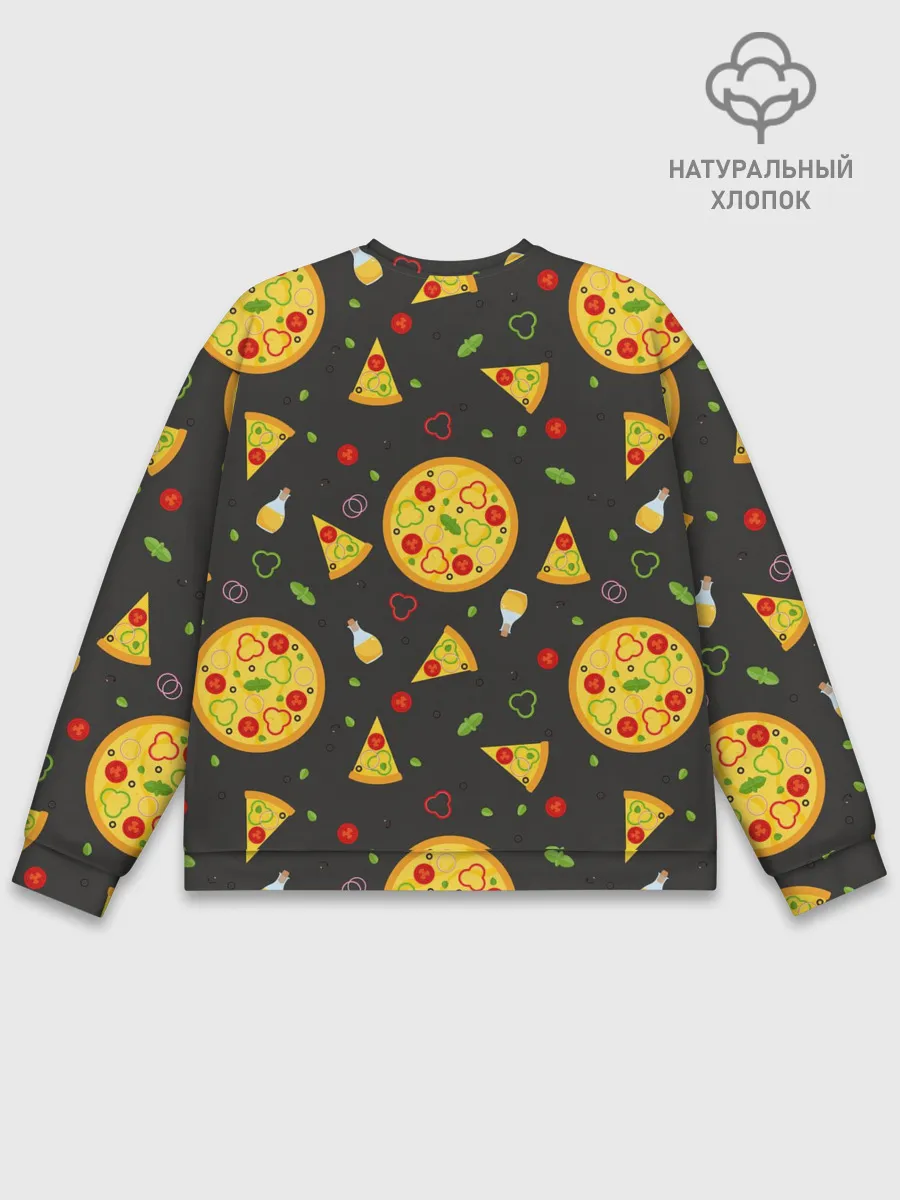 Мужской свитшот базовый / Веганская пицца