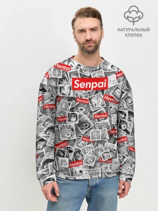 Мужской свитшот базовый / Hentai senpai