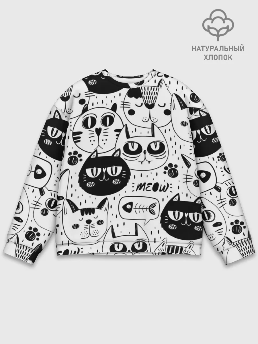 Мужской свитшот базовый / Кошки