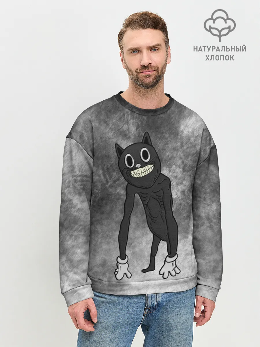 Мужской свитшот базовый / Cartoon cat