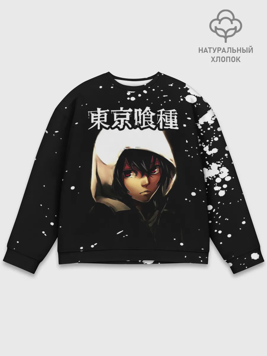 Мужской свитшот базовый / Тоука Киришима в капюшоне