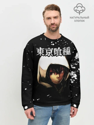 Мужской свитшот базовый / Тоука Киришима в капюшоне