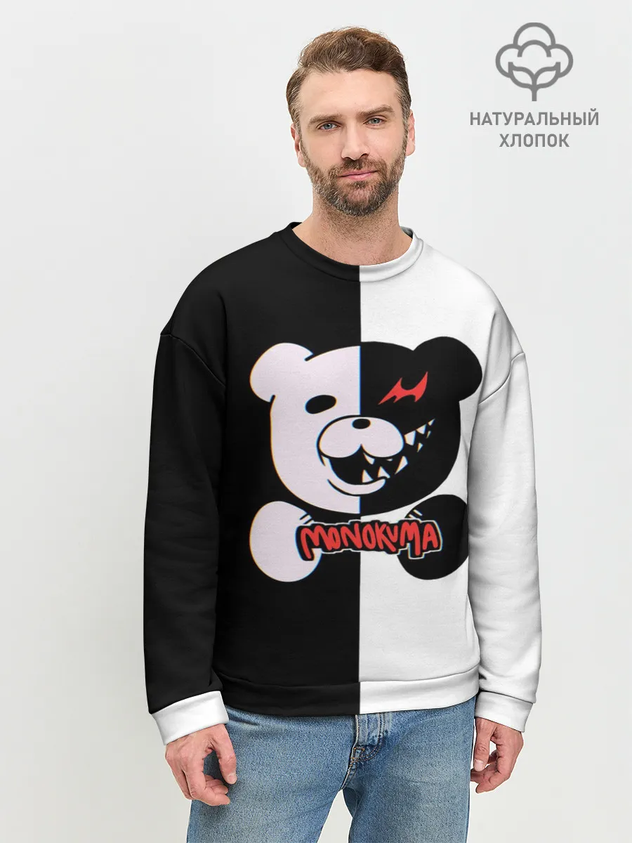 Мужской свитшот базовый / MONOKUMA / МОНОКУМА GLITCH