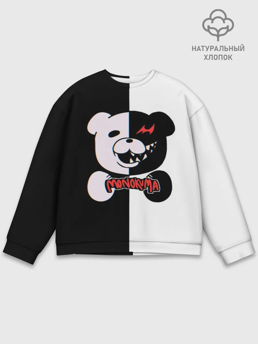 Мужской свитшот базовый / MONOKUMA / МОНОКУМА GLITCH