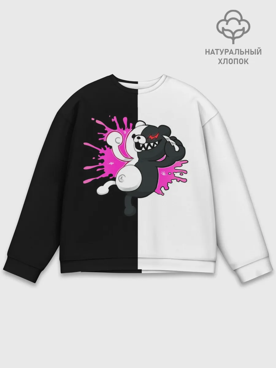 Мужской свитшот базовый / monokuma розовая жвачка