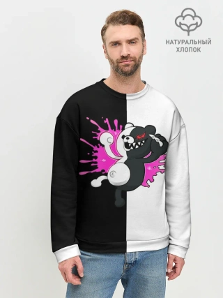 Мужской свитшот базовый / monokuma розовая жвачка