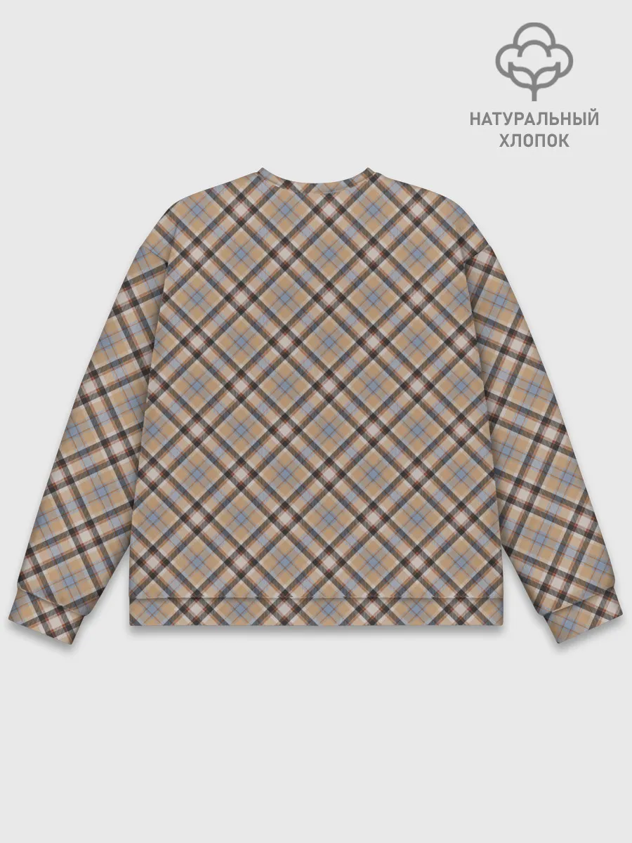 Мужской свитшот базовый / Клеточный узор
