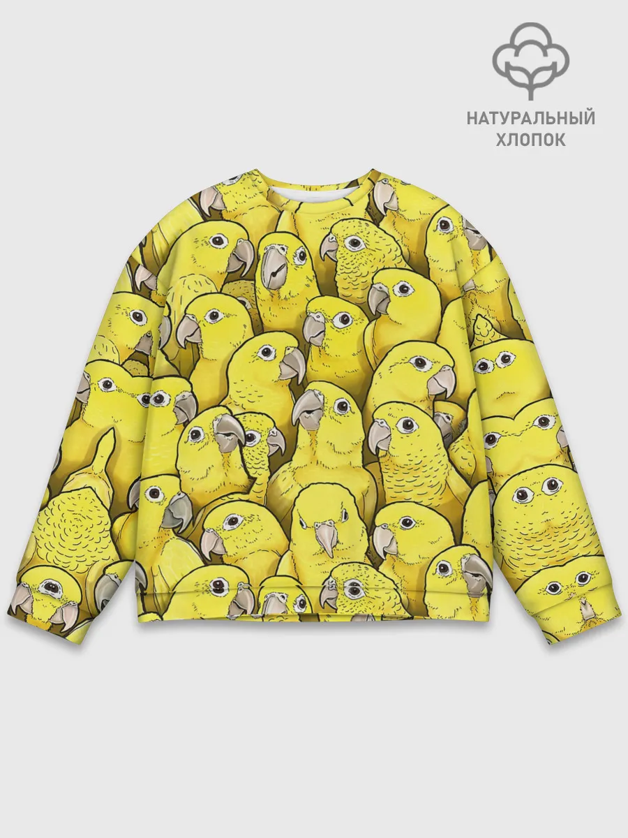 Мужской свитшот базовый / Попугаи
