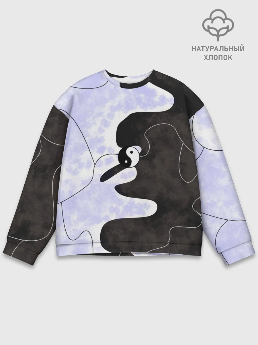 Мужской свитшот базовый / Инь-Янь