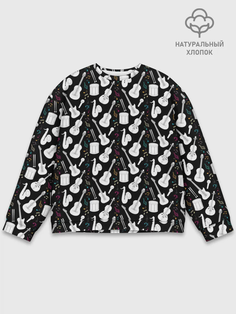 Мужской свитшот базовый / Музыкальные Инструменты