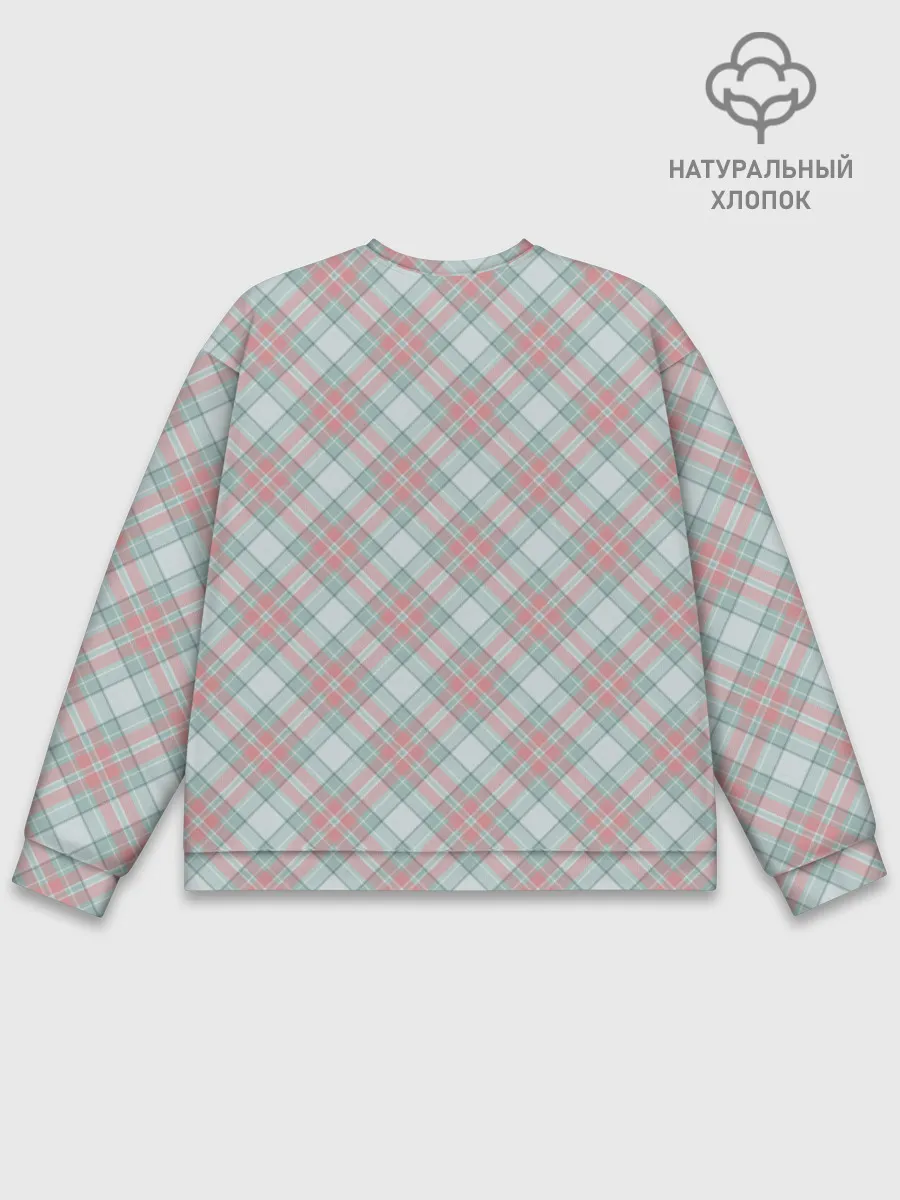 Мужской свитшот базовый / Узор в клетку