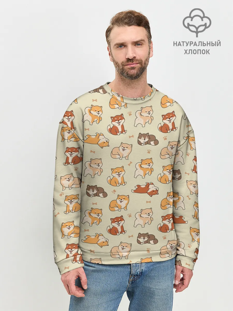Мужской свитшот базовый / Шиба-Ину