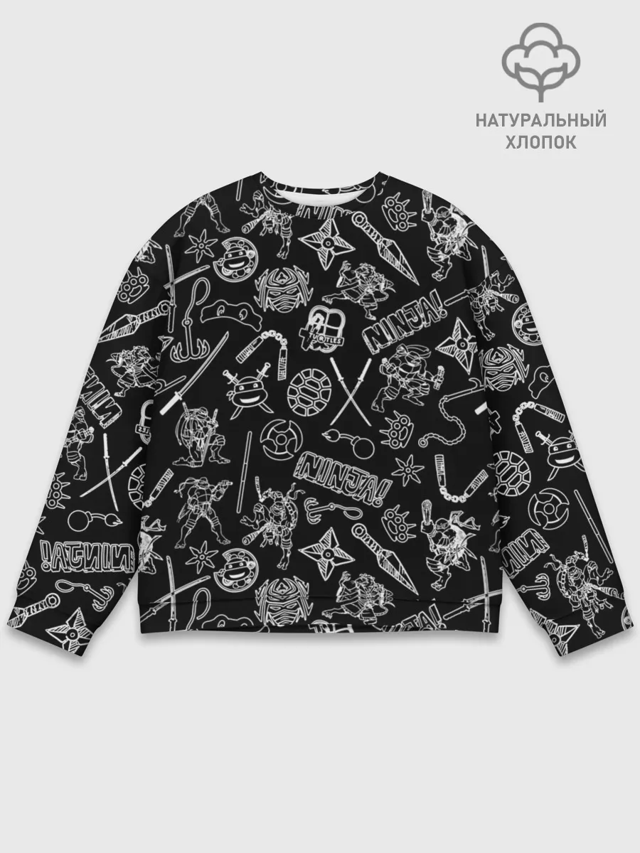 Мужской свитшот базовый / Нинздя Черепашки | LogoBombing