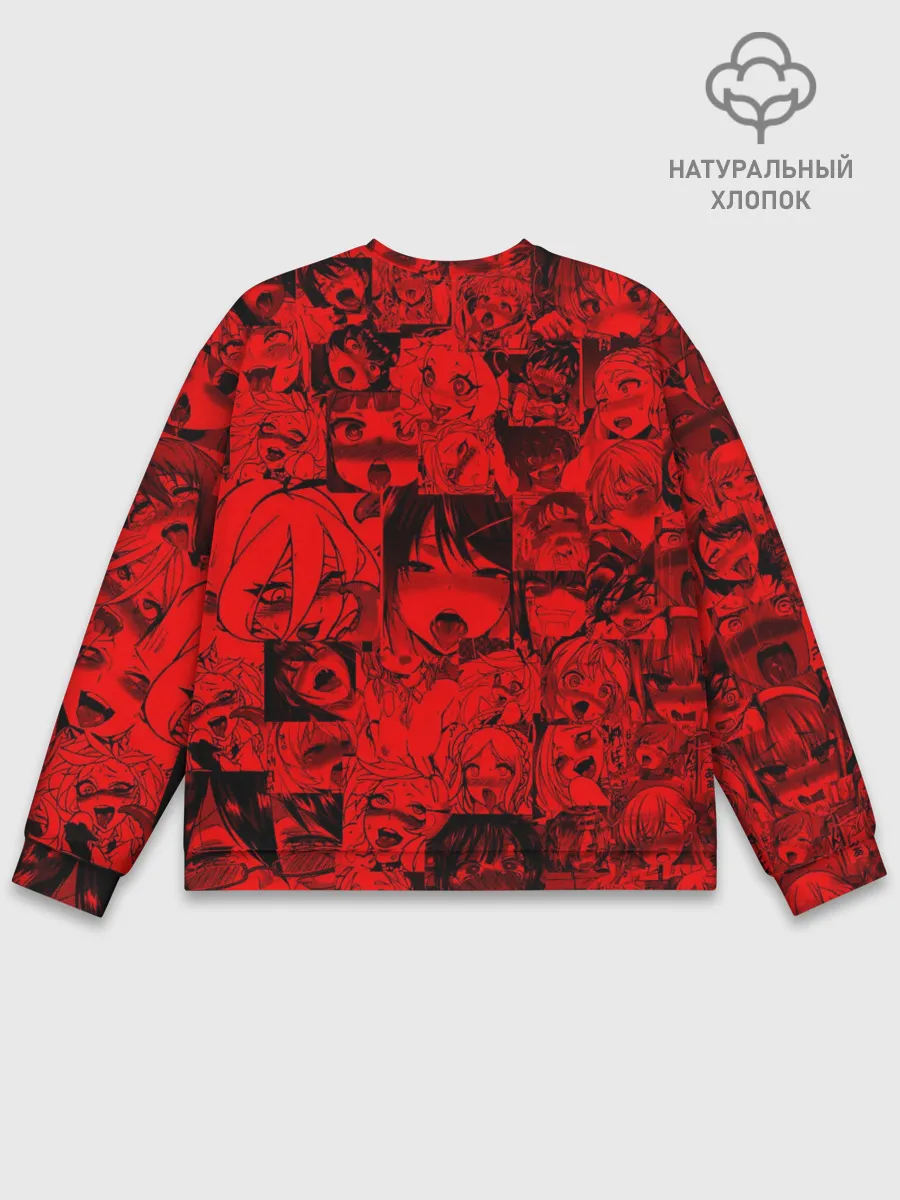 Мужской свитшот базовый / Ahegao red