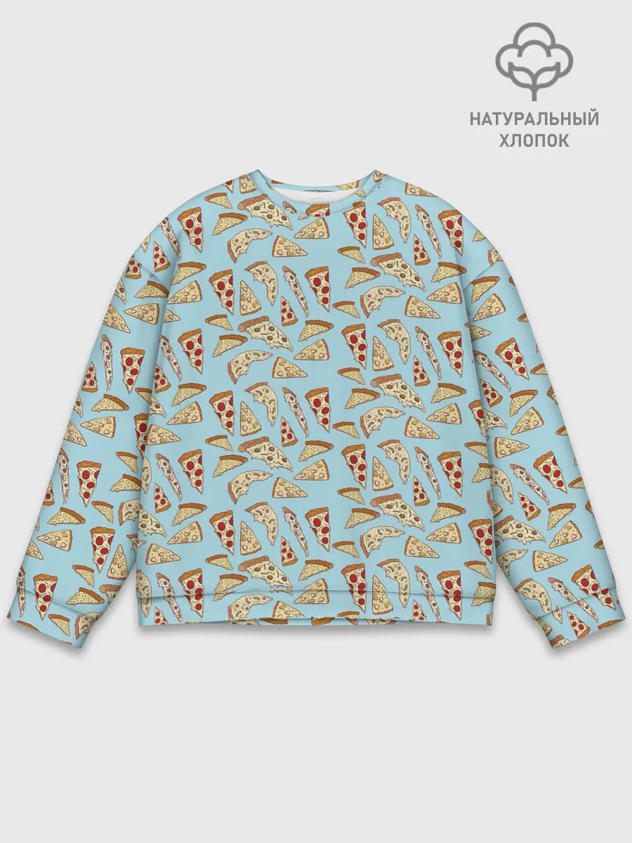 Мужской свитшот базовый / Кусочки Пиццы
