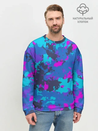 Мужской свитшот базовый / Неоновые краски