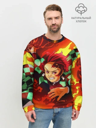 Мужской свитшот базовый / КЛИНОК РАССЕКАЮЩИЙ ДЕМОНОВ