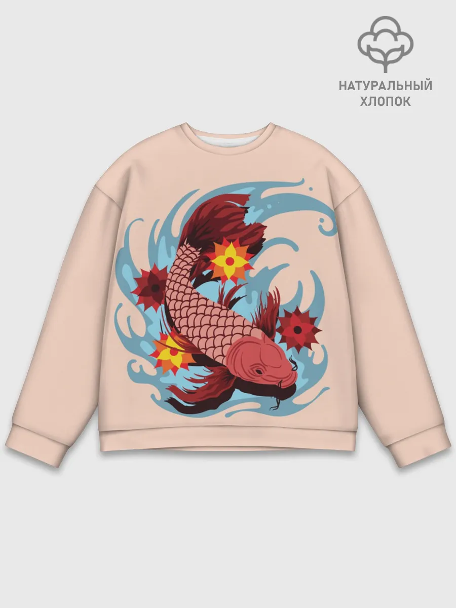 Мужской свитшот базовый / Японский Карп