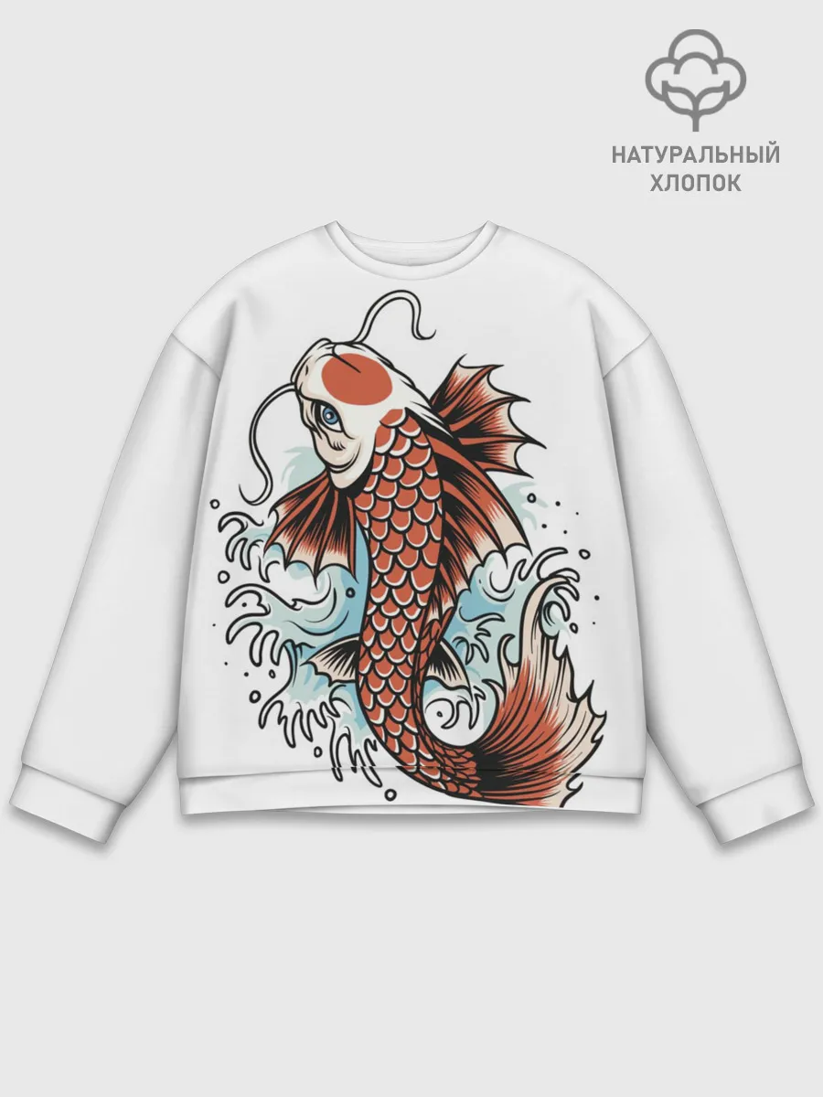 Мужской свитшот базовый / Карп Кои