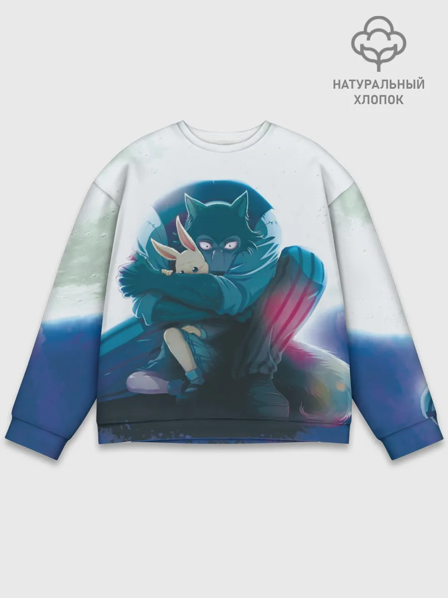 Мужской свитшот базовый / Легоси Хару крупный принт