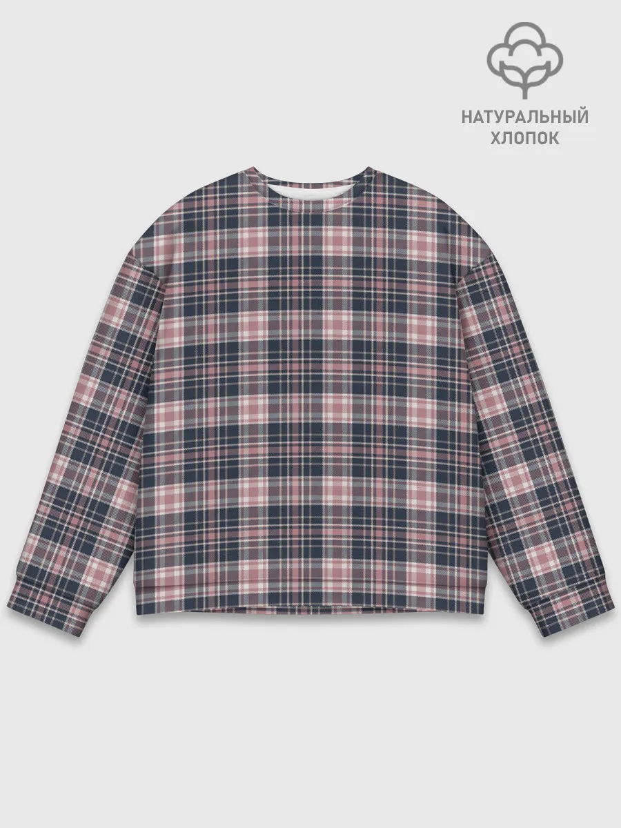 Мужской свитшот базовый / Клеточный узор
