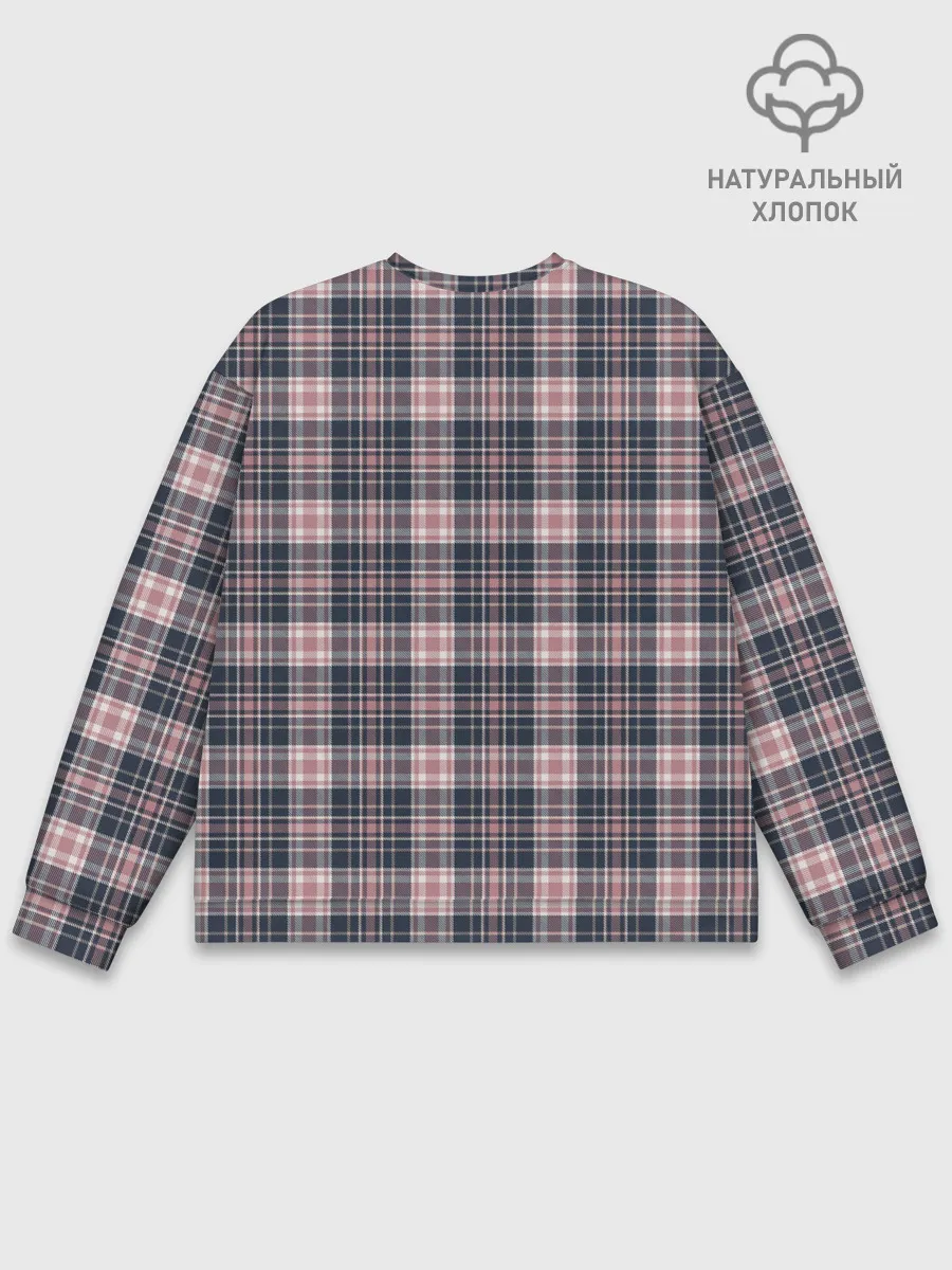 Мужской свитшот базовый / Клеточный узор