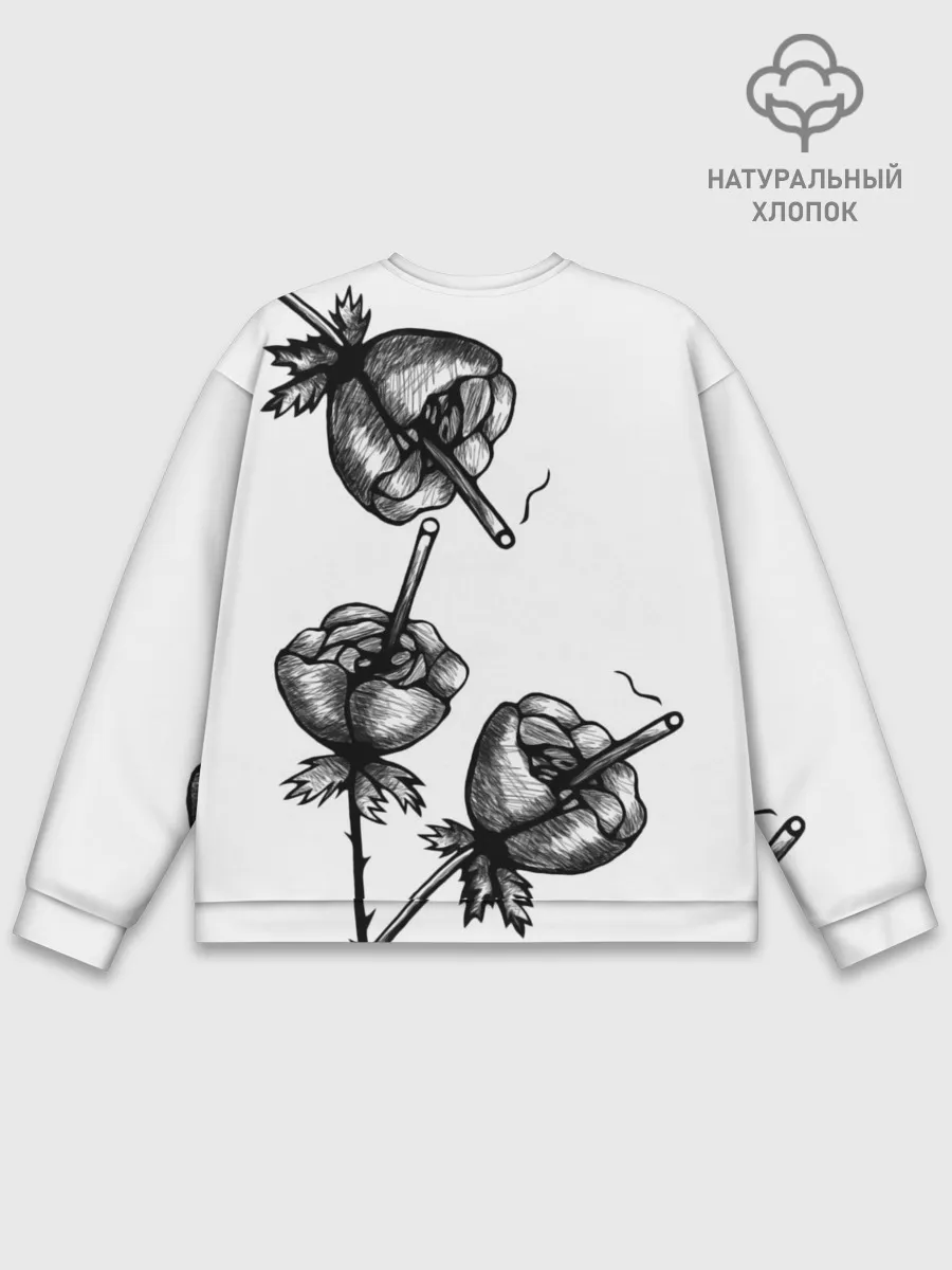 Мужской свитшот базовый / Дымящие розы