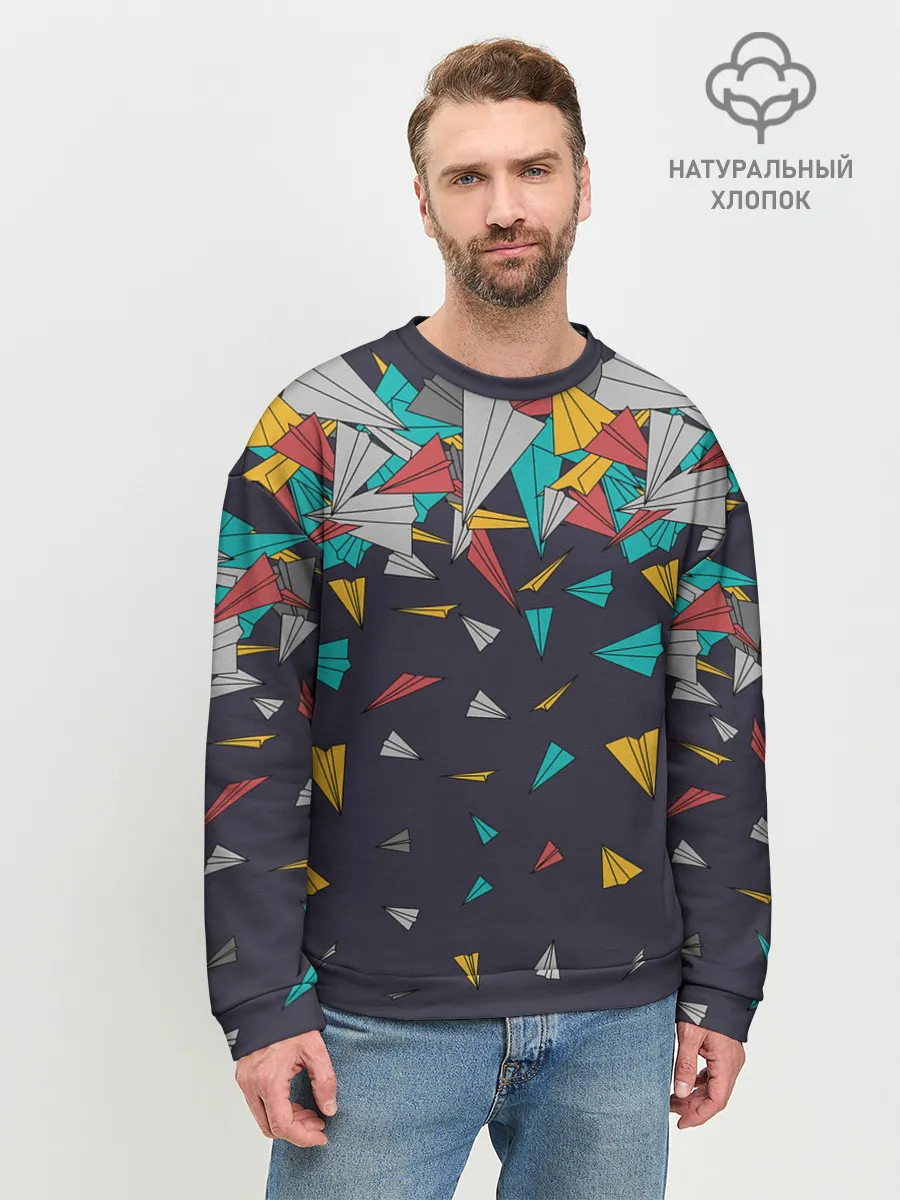 Мужской свитшот базовый / Самолётики
