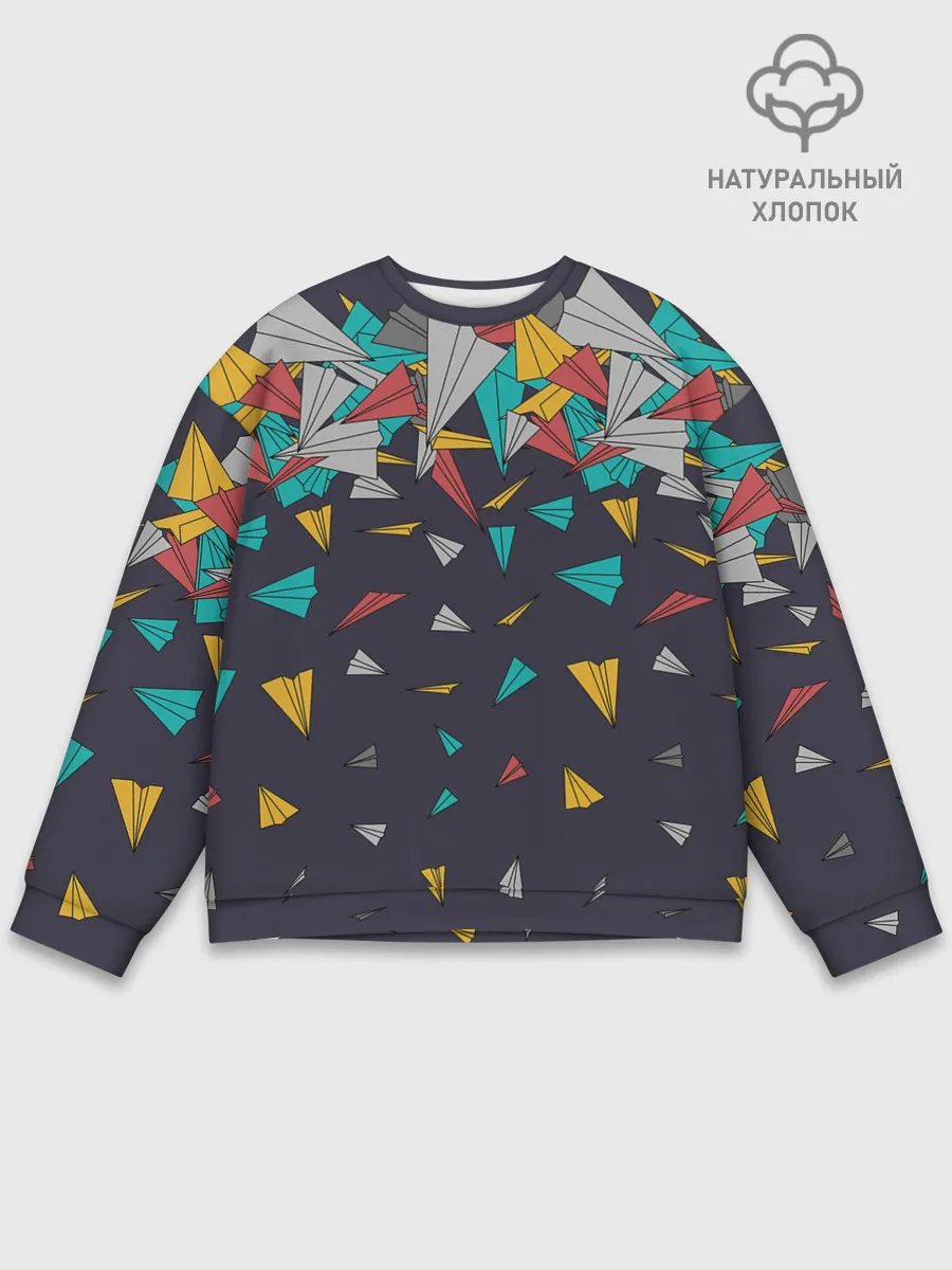 Мужской свитшот базовый / Самолётики