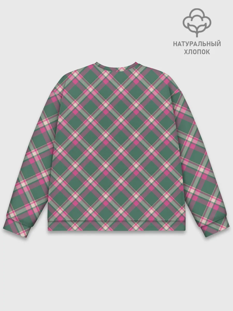 Мужской свитшот базовый / Клеточный узор