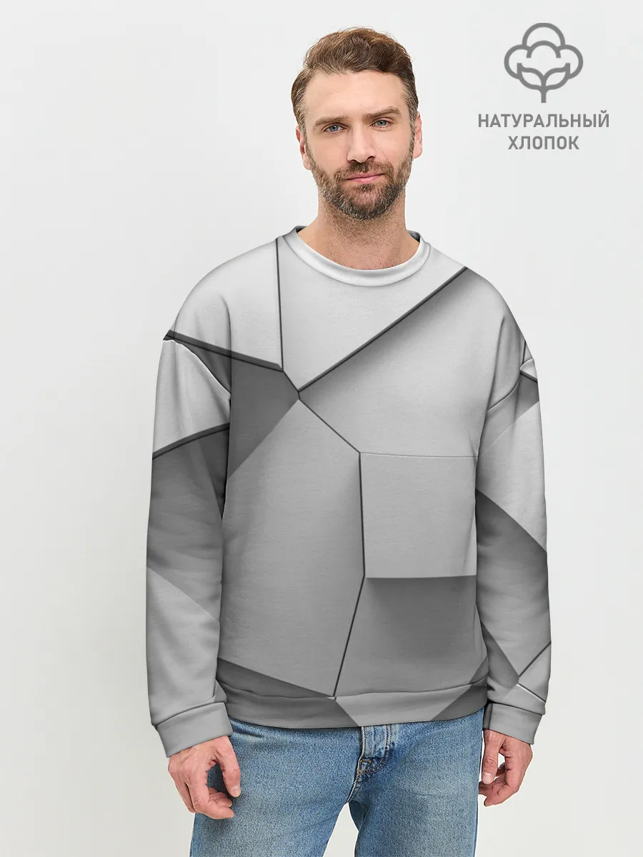 Мужской свитшот базовый / Осколки плитки