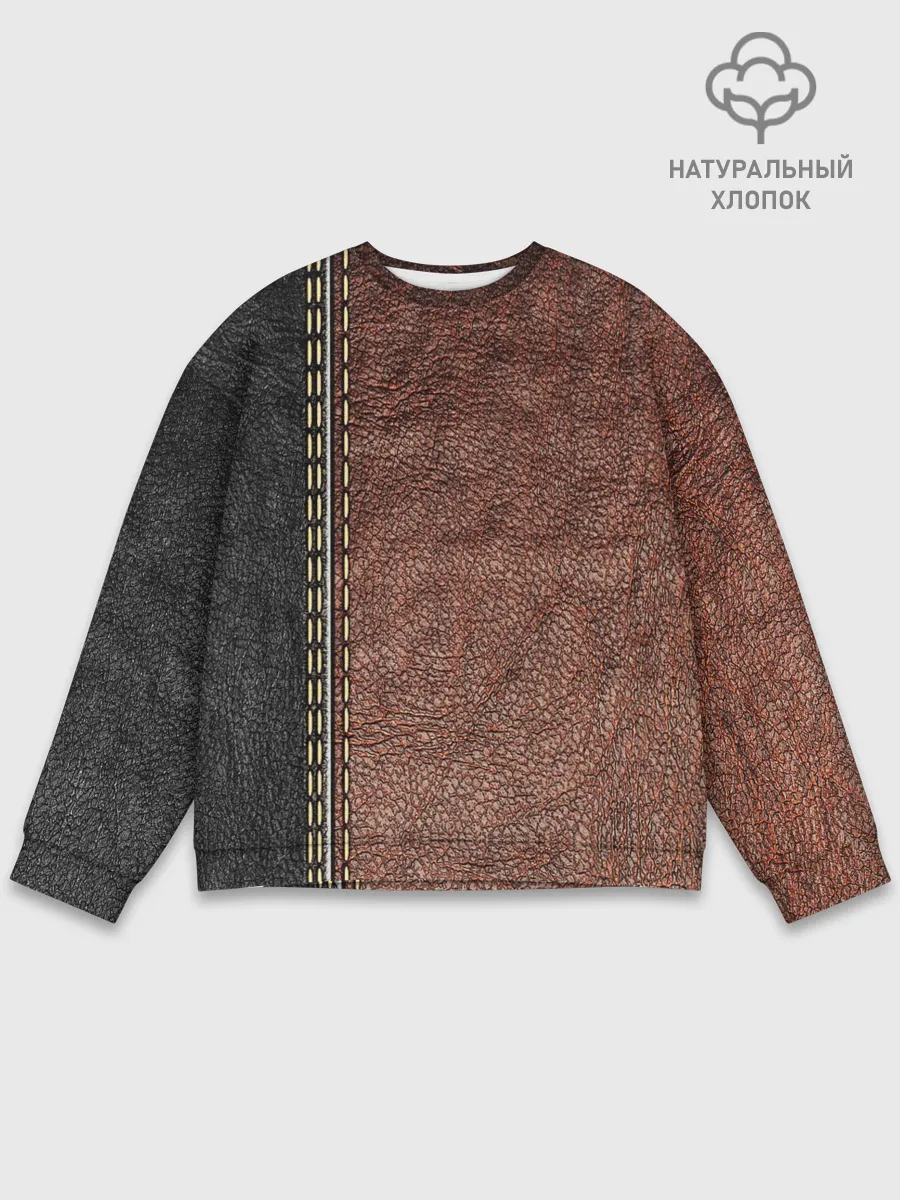 Мужской свитшот базовый / Текстура Кожи