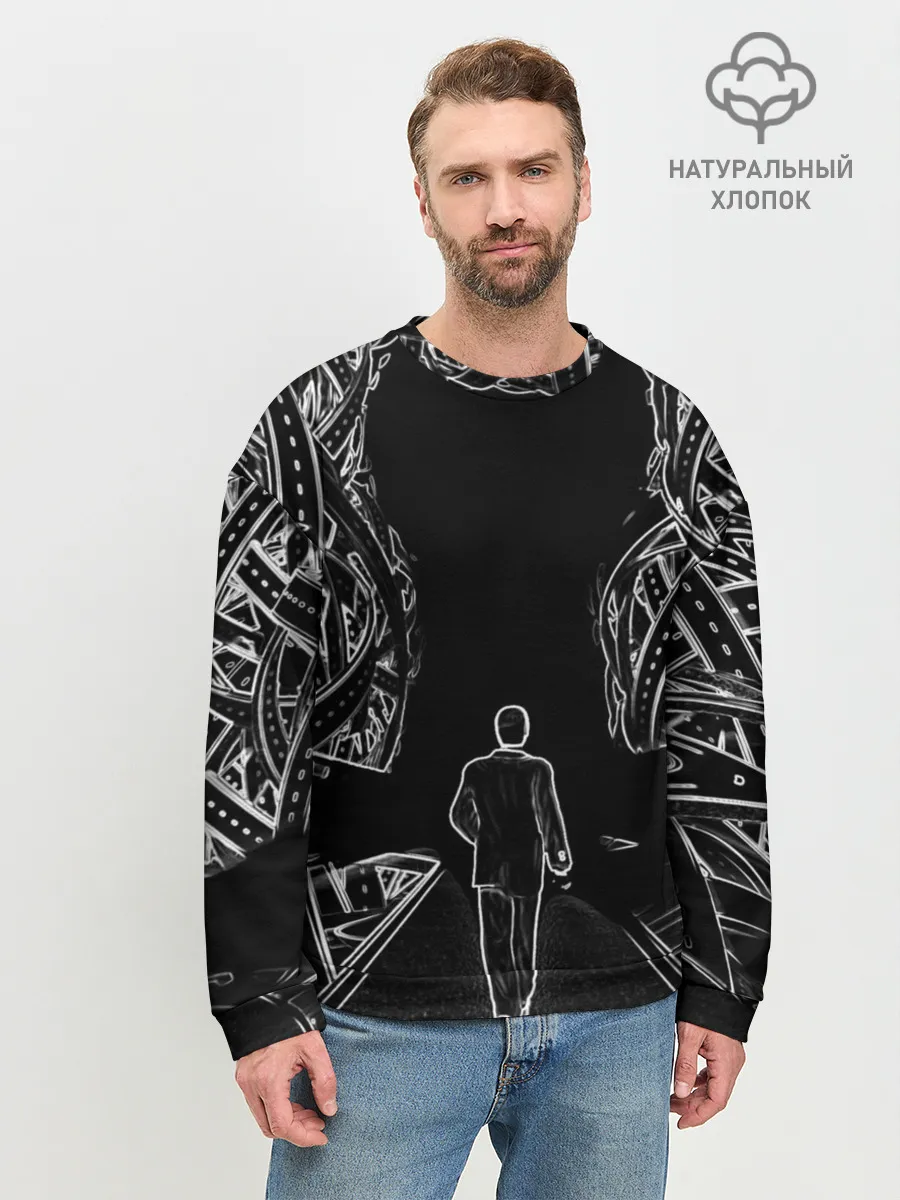 Мужской свитшот базовый / Дорога в некуда