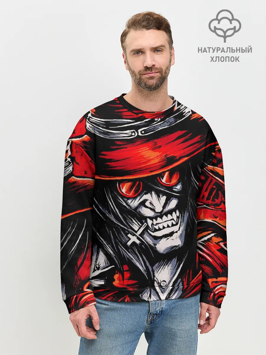 Мужской свитшот базовый / ALUCARD IN RED