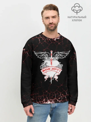 Мужской свитшот базовый / bon jovi