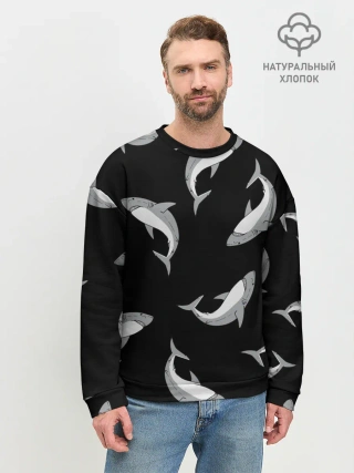 Мужской свитшот базовый / Акулы