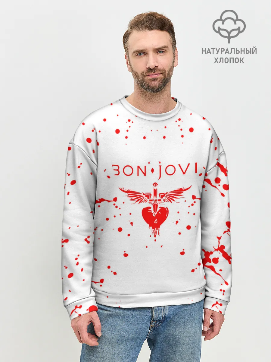Мужской свитшот базовый / bon jovi