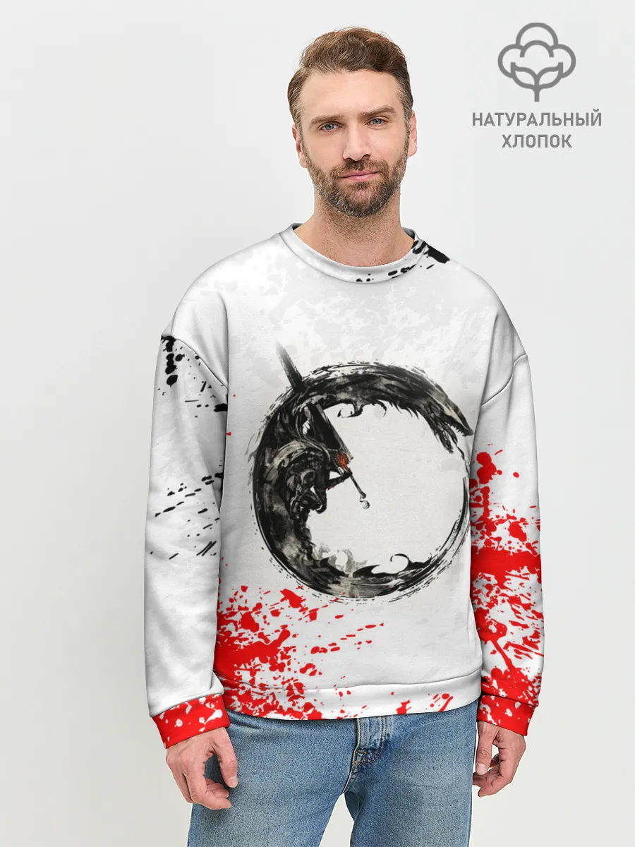 Мужской свитшот базовый / Берсерк в круге